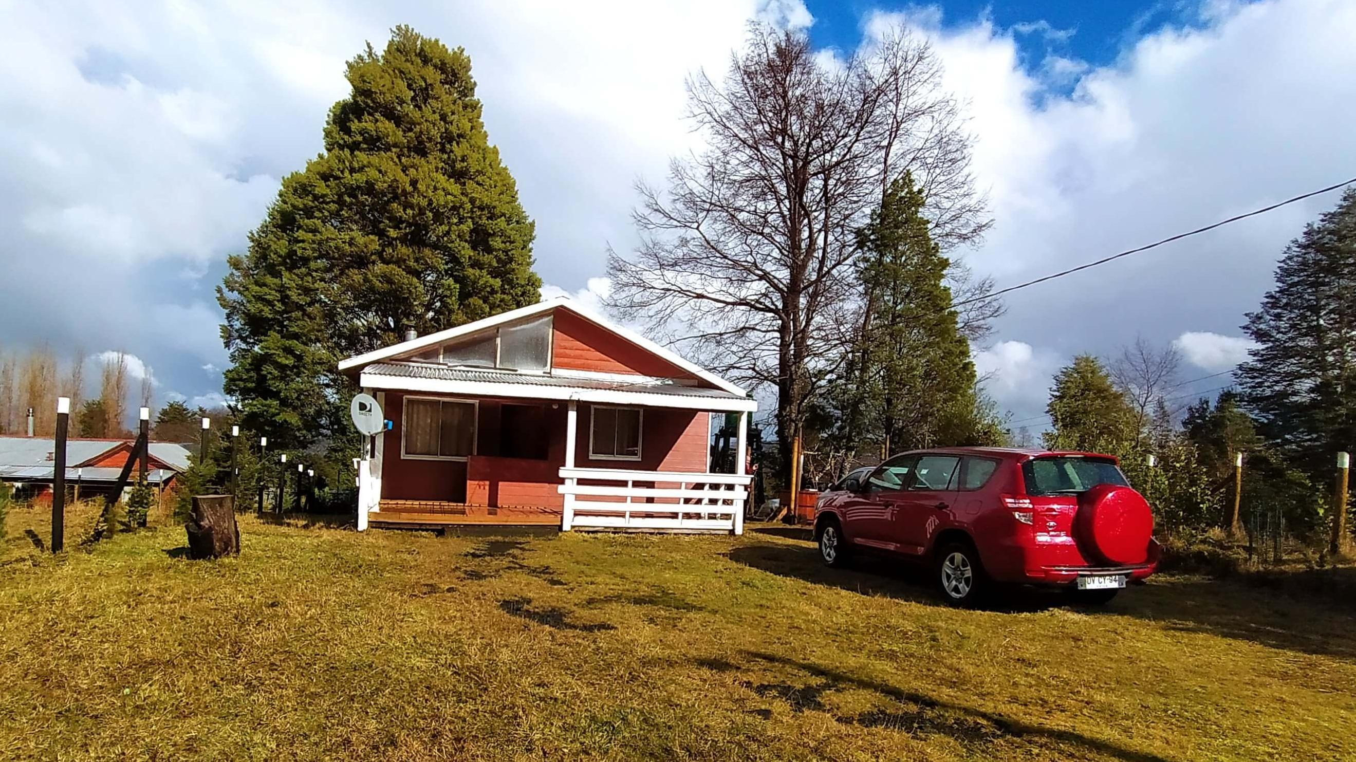 Vista exterior de la cabaña